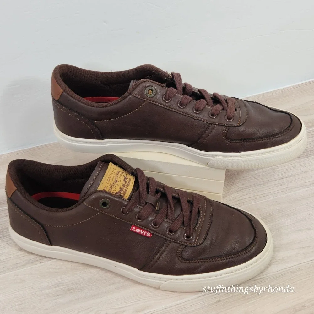 Levi's Mens Synthetic Leather Casual Lace Up Sneaker/‎ Trainers Shoe US 8.5